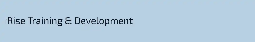 iRise Training & Development
